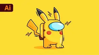 Adobe Illustrator Tutorial - Draw Pikachu Among Us Crewmate (HD)