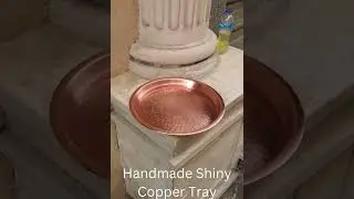 Shiny Hand Hammered Copper Tray