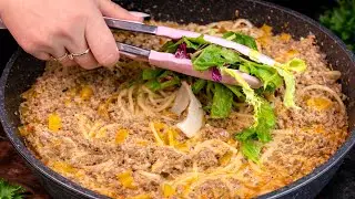 Unglaublich leckerer Abendessen-Hack: Cremige Pasta mit Hackfleisch in 20 Minuten