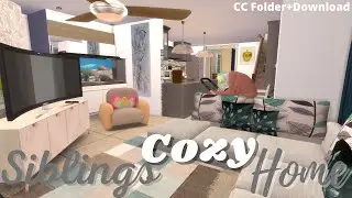 The Sims 4 | Siblings & Children Cozy Home Tour 🤍 Clutter CC Folder + Download