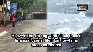 Heavy rains, strong winds lash India&rsquo;s financial capital Mumbai, low-lying areas inundated