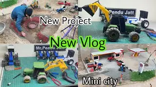 Diy remote control tractor models John Deere tractor midfield and new project working #vlog 