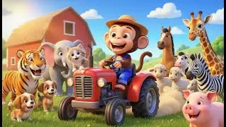 🐒Cute Monkey Learns Farm Life & Saves Animals | Fun & Heartwarming funny farm cartoon