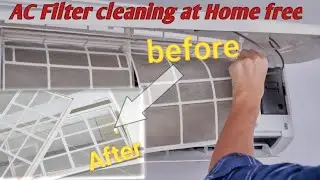 How to clean AC Filter at Home | घर पर AC कैसे साफ करें आसानी से | DIY AC Service #accleaning #diy 
