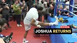 Joshua leaves hospital and resumes training after Nigeria crash