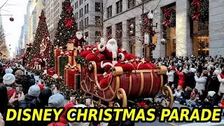 Disney Christmas Parade 2025 | Steam Engine Float, Fire Truck & Holiday Wonder