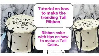 Tutorial on how to make the trending Ribbon cake with tips on how to make a Tall Cake... #subscribe