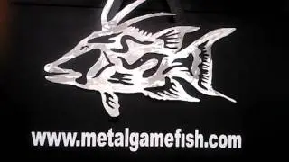 Metal fish art hog fish gamefish sculpture