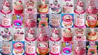 Hello Kitty Theme Cake Ideas 2023/Hello Kitty Cake/Pink Colour Cake Design/Girls Birthday Cake#kitty