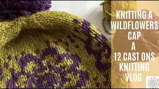 Knitting the Wildflowers Cap by Mary Jane Mucklestone: A 12 cast ons Knitting Vlog//KNITTING PODCAST