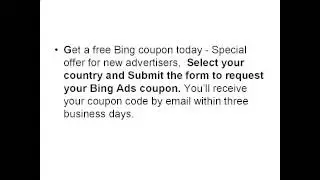 promo code for bing ads