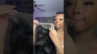 Beginner friendly pre-cut lace glueless frontal wig install ft. VSHOW Hair #shortvideo #gluelesswig