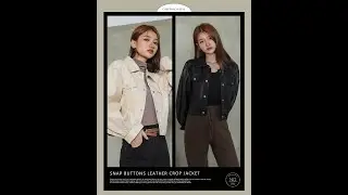 SNAP BUTTONS LEATHER CROP JACKET