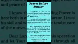Prayer Before Surgery | Prayer for God&rsquo;s Helpers on Earth 🙏🏾 #Jesus #Prayer #Hope #Shorts #help