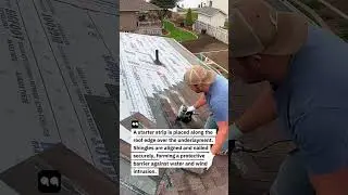 Asphalt Shingle Edge Installation | Starter Strip & Roof Underlayment Process