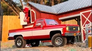 FMS Chevy K10 pickup truck unboxing! Whistlin Diesel RC style!!!
