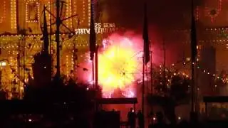 Fireshow at St Joseph festival in Msida,  Malta.