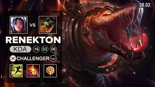 Renekton vs Irelia Top - KR Challenger - Patch 26.02 Season 16