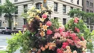 NYC only- NYC trash cans transform to flower vases. 纽约垃圾桶变花瓶