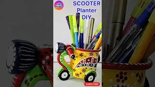 Scooter Planter Diy /Waste Broken Cup Craft Ideas /Planter making #short #youtubeshorts #shortsfeed