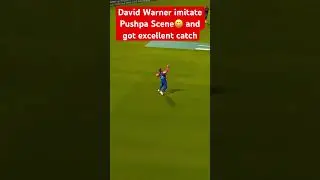 David Warner imitate the Pushpa scene in vizag stadium😀and got good catch #davidwarner #tataipl2024