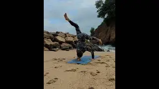 Yoga animal flow and handstands