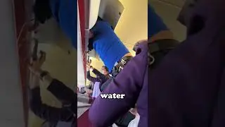 In-Flight Fire! Passengers Fight Blaze in Overhead Bin | Real Airbus Cabin Incident #shorts