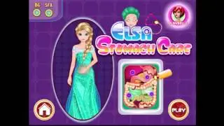 Disney Frozen Games Princess Elsa Stomach doctor Surgery games for kids