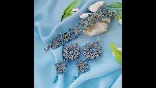 Austrian crystal jewelry set. Красивые украшения с кристаллами. Bracelet earrings set