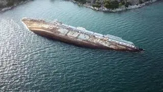 &Nu;&alpha;&upsilon;ά&gamma;&iota;&omicron; &Epsilon;&lambda;&epsilon;&upsilon;&sigma;ί&nu;&alpha; Shipwreck - Mediterranean Sky / Dji Mini 2