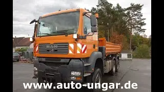 MAN TGA 28 400 6x4 BL Kommunal 3 Seiten Kipper Schmidt Kommunalhydraulik Unfall  www.auto-ungar.de