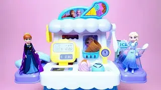 Disney FROZEN Ice Cream Store Cash Register Set Satisfying with Unboxing Compilation Toys ASMR