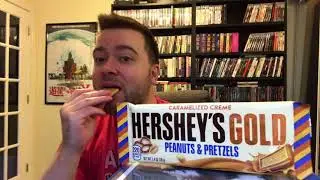 Hershey's Gold Peanuts & Pretzels Candy Bar Review - Food Review