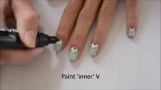 Easy aztec nail art design tutorial