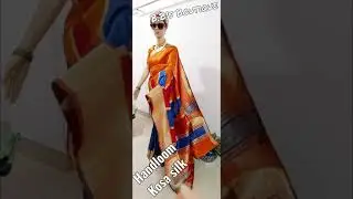 B.B's Boutique Exclusive Handloom Kosa Silk saree. Subscribe for more!