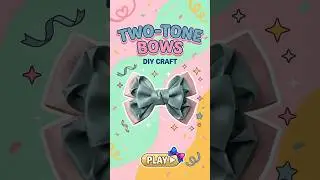 DIY Two-Tone Layered Ribbon Bows! 💎🎀 #Shorts #BoutiqueBow #DIYProject #HairBowMaker #ColorCombo
