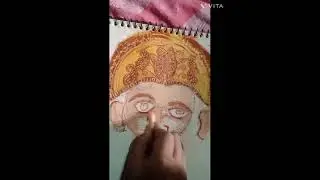 Hanuman ji ki colourful drawing part 2 play subscribe Karen