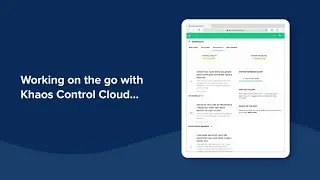 Working on the go with Khaos Control Cloud