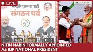 PM Modi felicitates Nitin Nabin as BJP national president at party HQ in Delhi