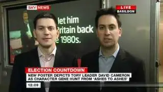 Labour party unveils pre election poster campaign on Mobile Media's digivan