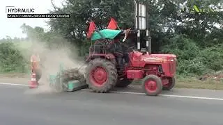 Hydraulic road cleaning broom
