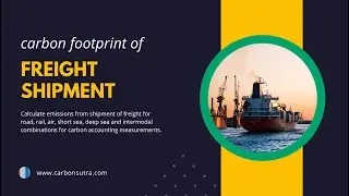Freight Shipment Emissions - Carbon Footprint Estimation API