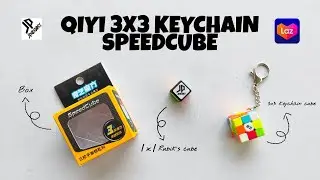Unboxing and reviewing Qiyi 3x3 keychain cube 😋(Malaysia 🇲🇾)
