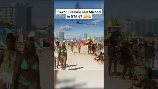 Michael, Franklin and Trevor goes to GTA 6 (Leonida, Vice City) #gta6 #gta #stunts
