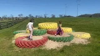 Country Farm Playground ~ Mayfield Farm Adventure ~ Easter 2023 ~ Kids Sister Vlog