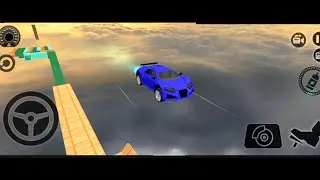 impossible car stunt extreme racing tracks 3d gameplay  level 16  challenge mode Blue car