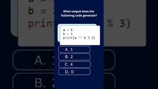 Python Quiz on Operators - Part 59 