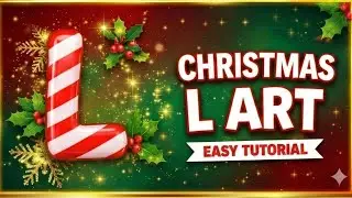 How to draw Christmas alphabet letter L | Vinay Sketchbook tutorial
