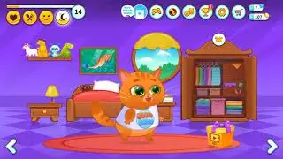 My Virtual Pet Cat Bubbu - Котик Bubbu исследует территорию и играет в мини-игры