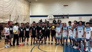 ALL FILIPINO Volleyball men in PEI . MONCTON VS TIGNISH Pei